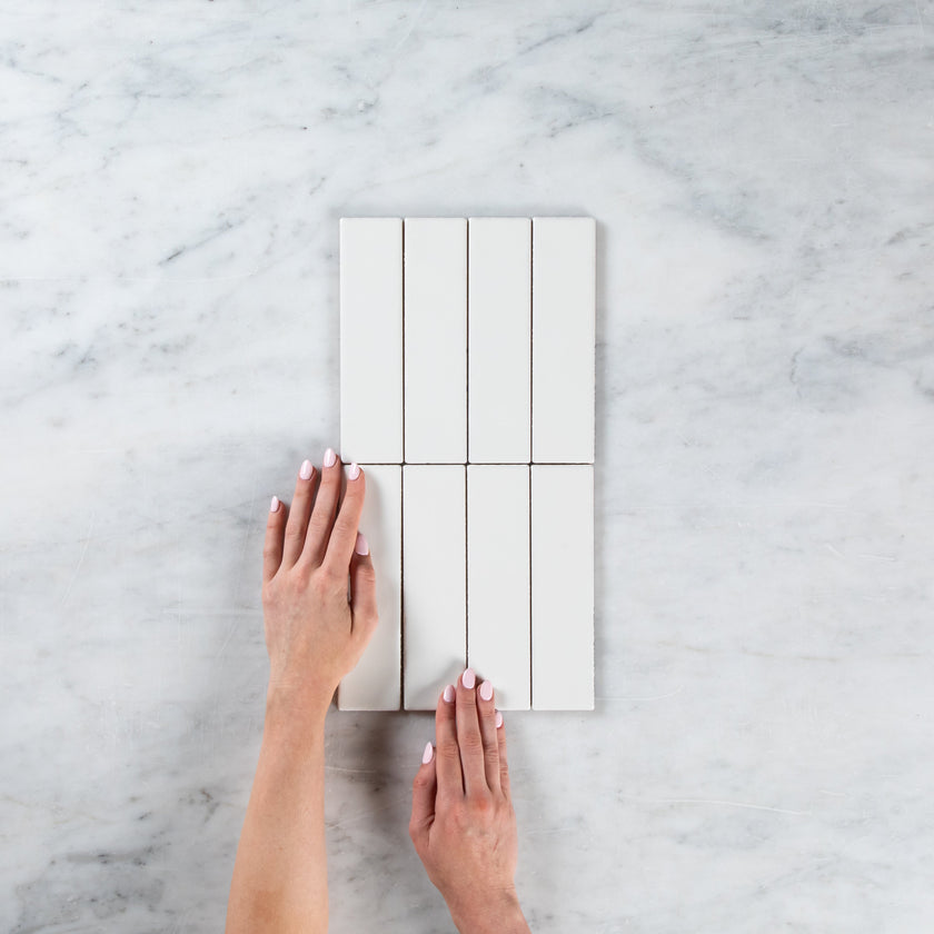 Noosa White Matte Wave Subway