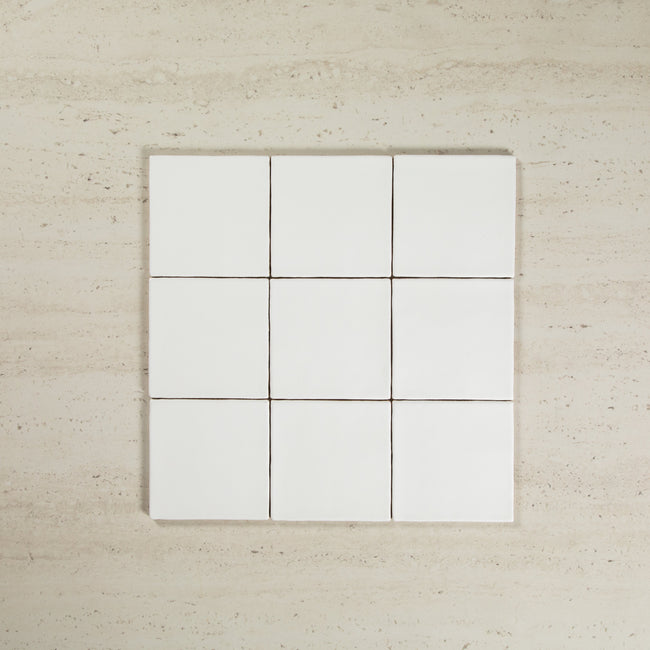 Noosa Handmade White Gloss Wave Square