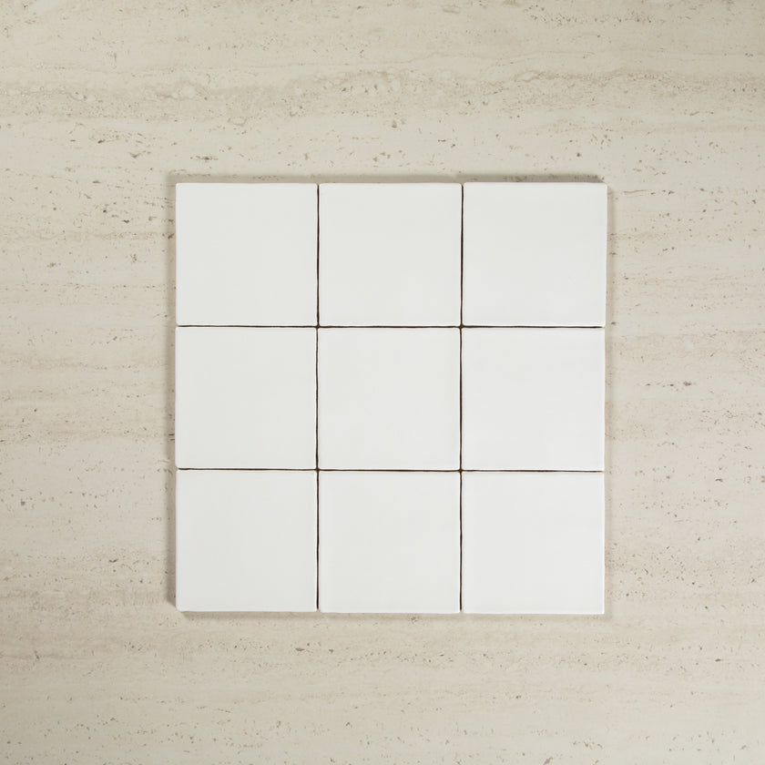 Noosa Handmade White Gloss Wave Square