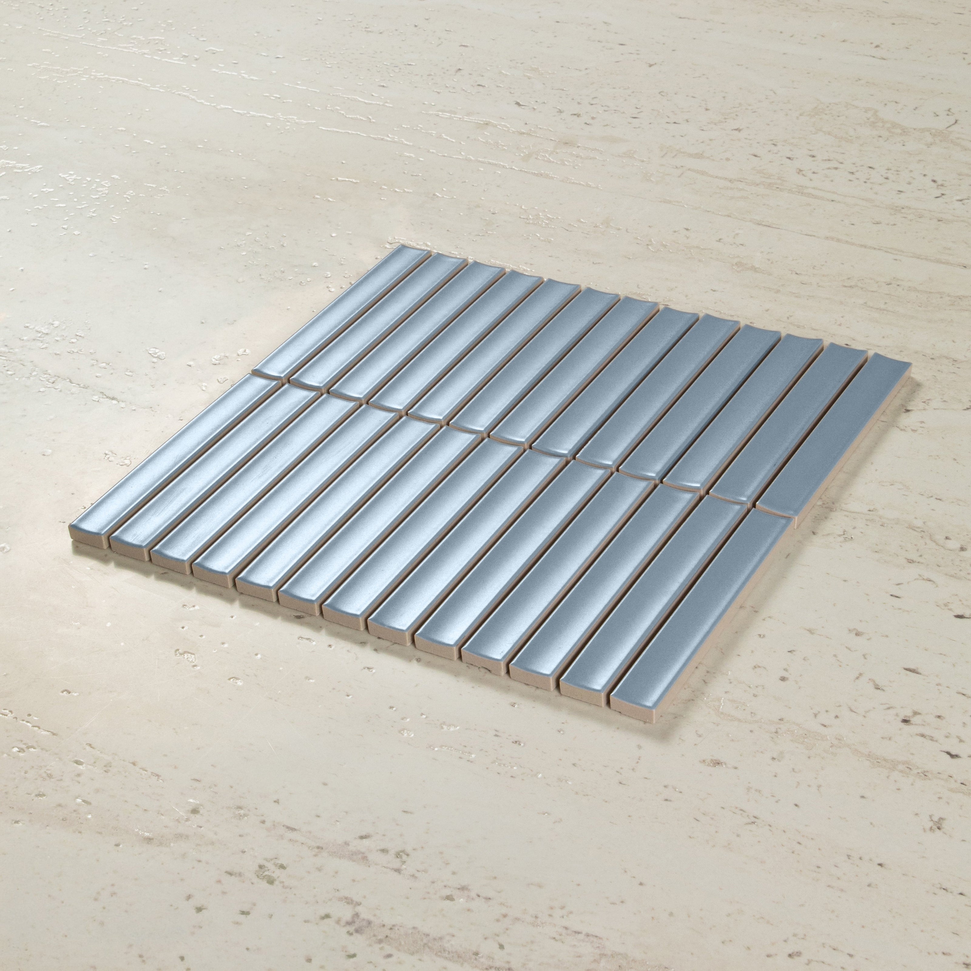 Clovelly Pearl Saphire Matte Concave Kit Kat Mosaic