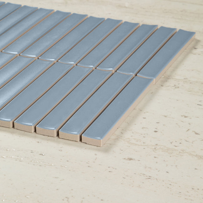 Clovelly Pearl Saphire Matte Concave Kit Kat Mosaic