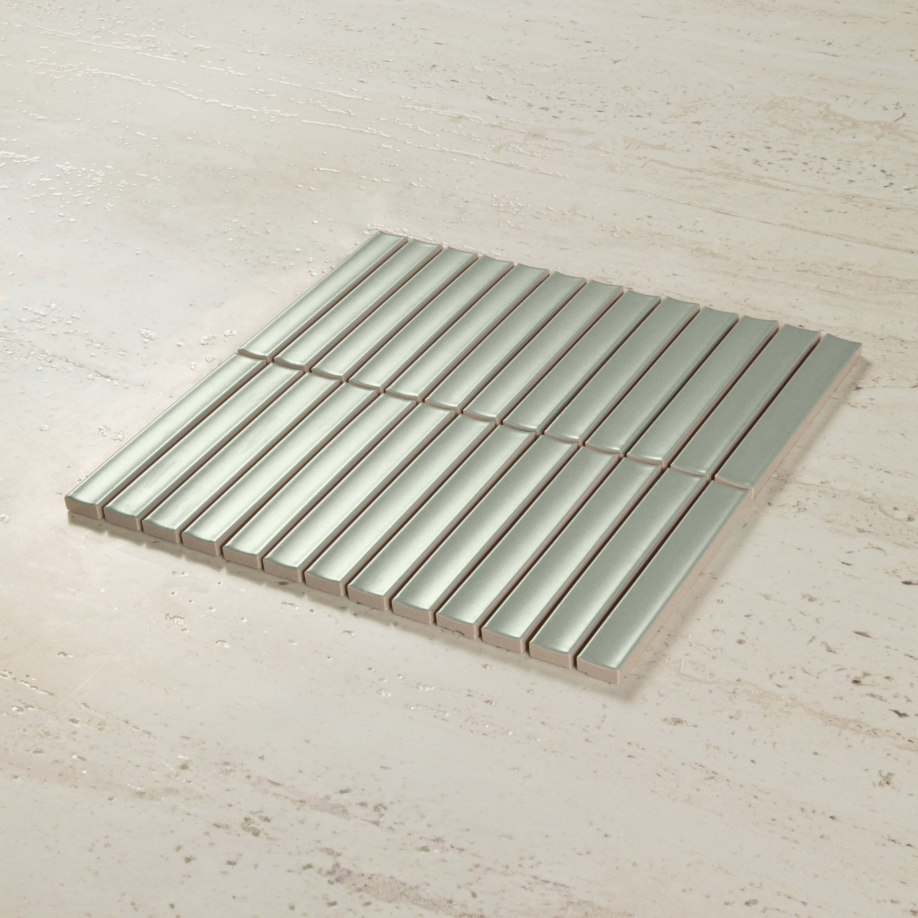 Clovelly Pearl Sage Matte Concave Kit Kat Mosaic