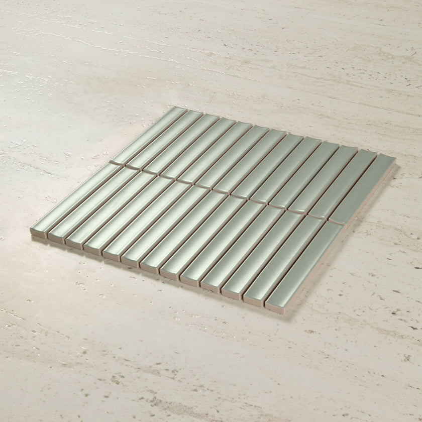 Clovelly Pearl Sage Matte Concave Kit Kat Mosaic