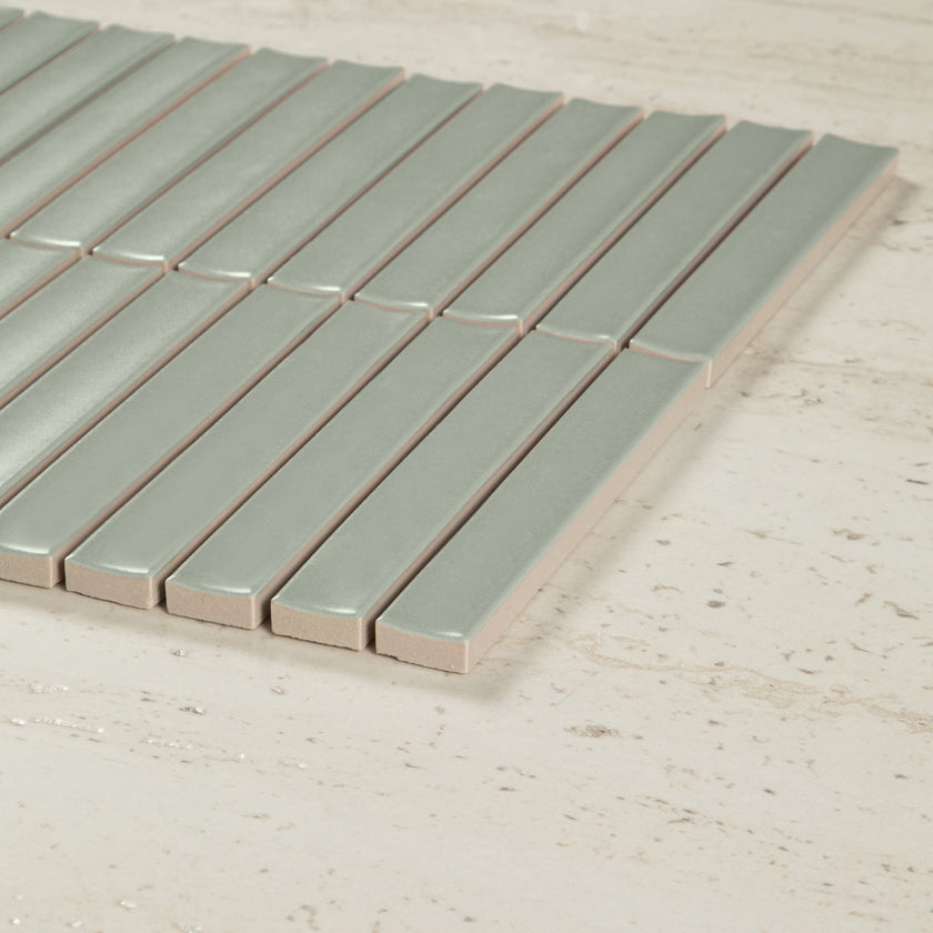 Clovelly Pearl Sage Matte Concave Kit Kat Mosaic