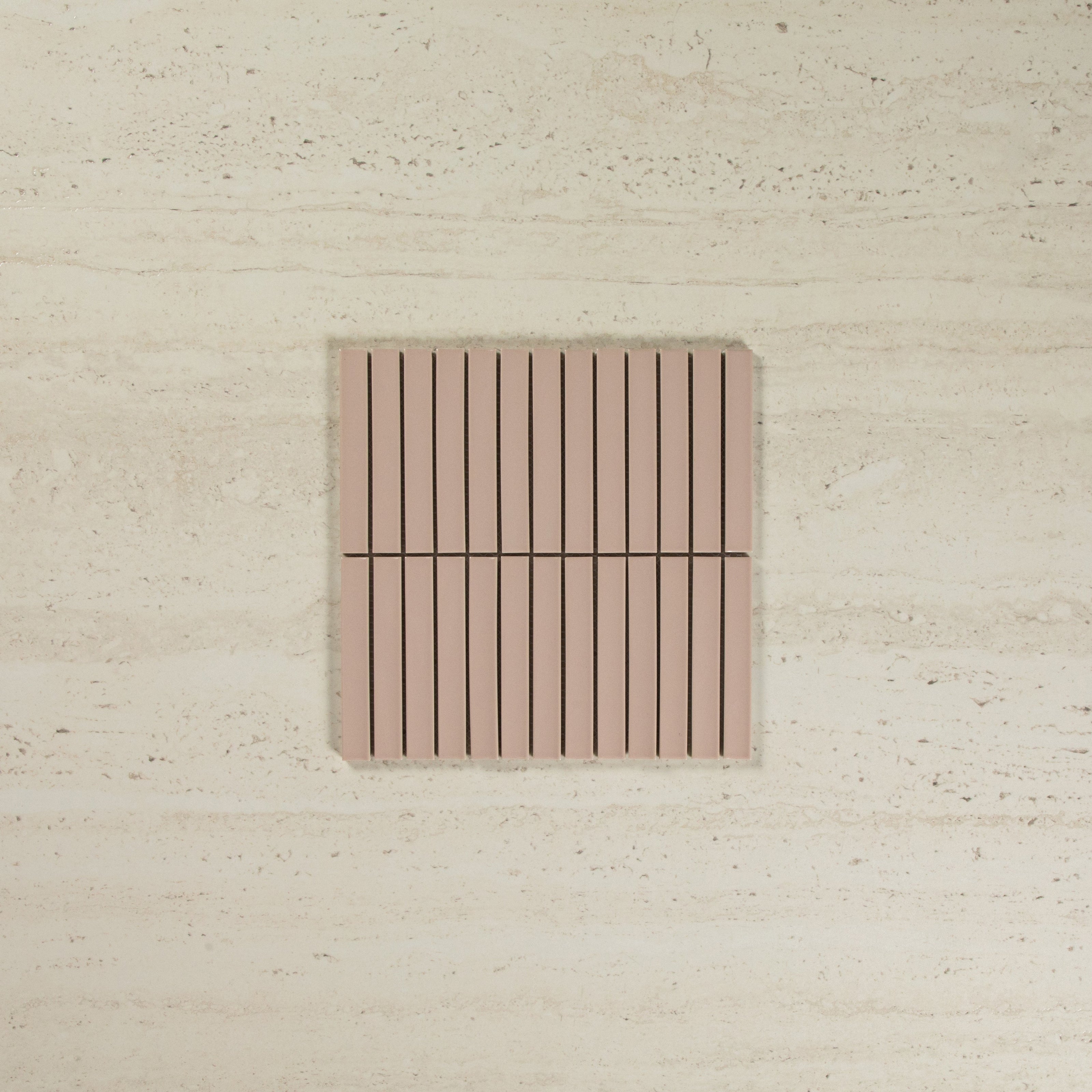 Osaka Pink Clay Matt Concave Finger Mosaic