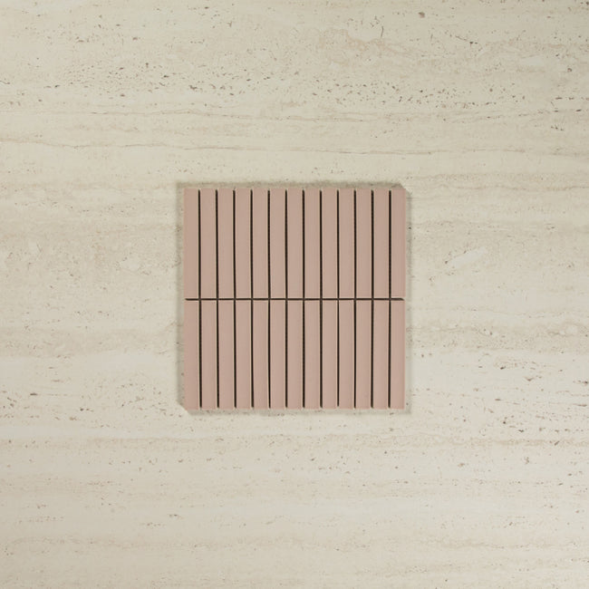 Osaka Pink Clay Matt Concave Finger Mosaic