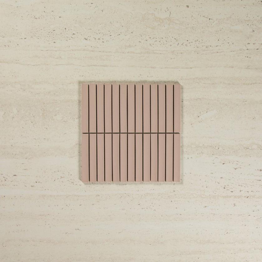 Osaka Pink Clay Matt Concave Finger Mosaic