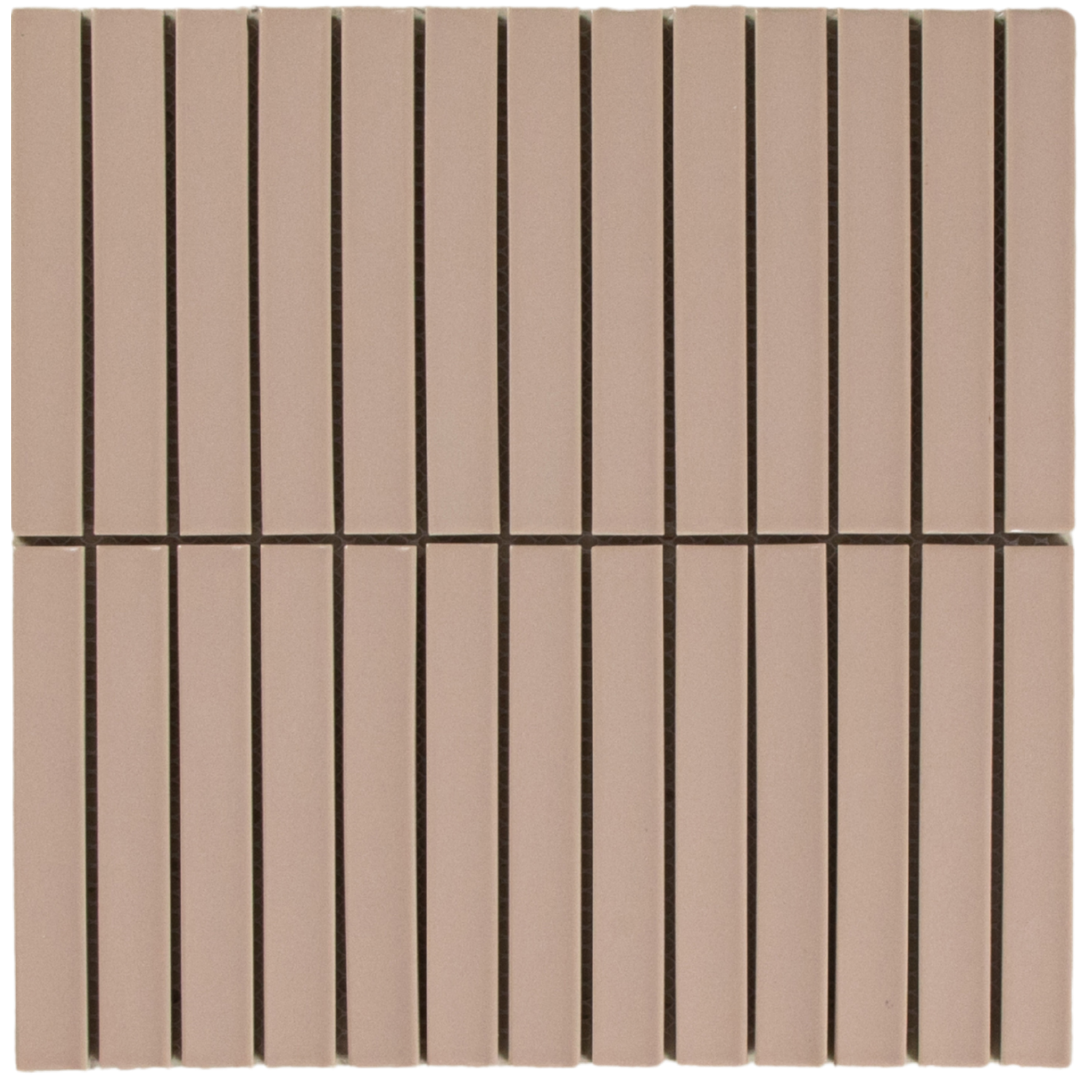 Osaka Pink Clay Matt Concave Finger Mosaic