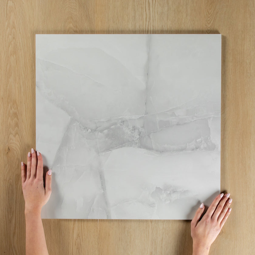 Petah Onyx Light Grey Polished