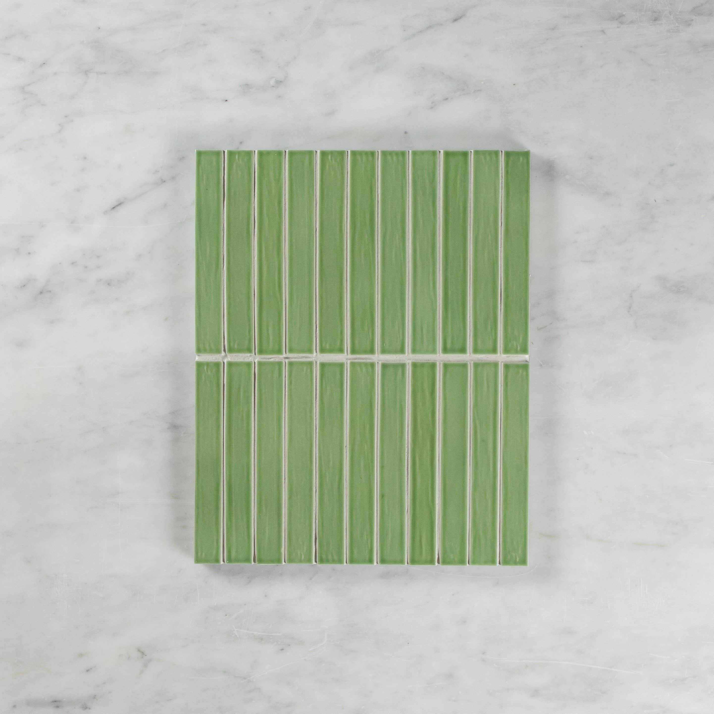 Porcelain Light Green Glossy Mosaic