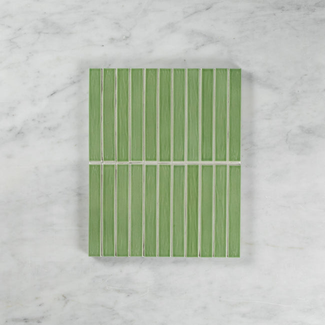 Porcelain Light Green Glossy Mosaic