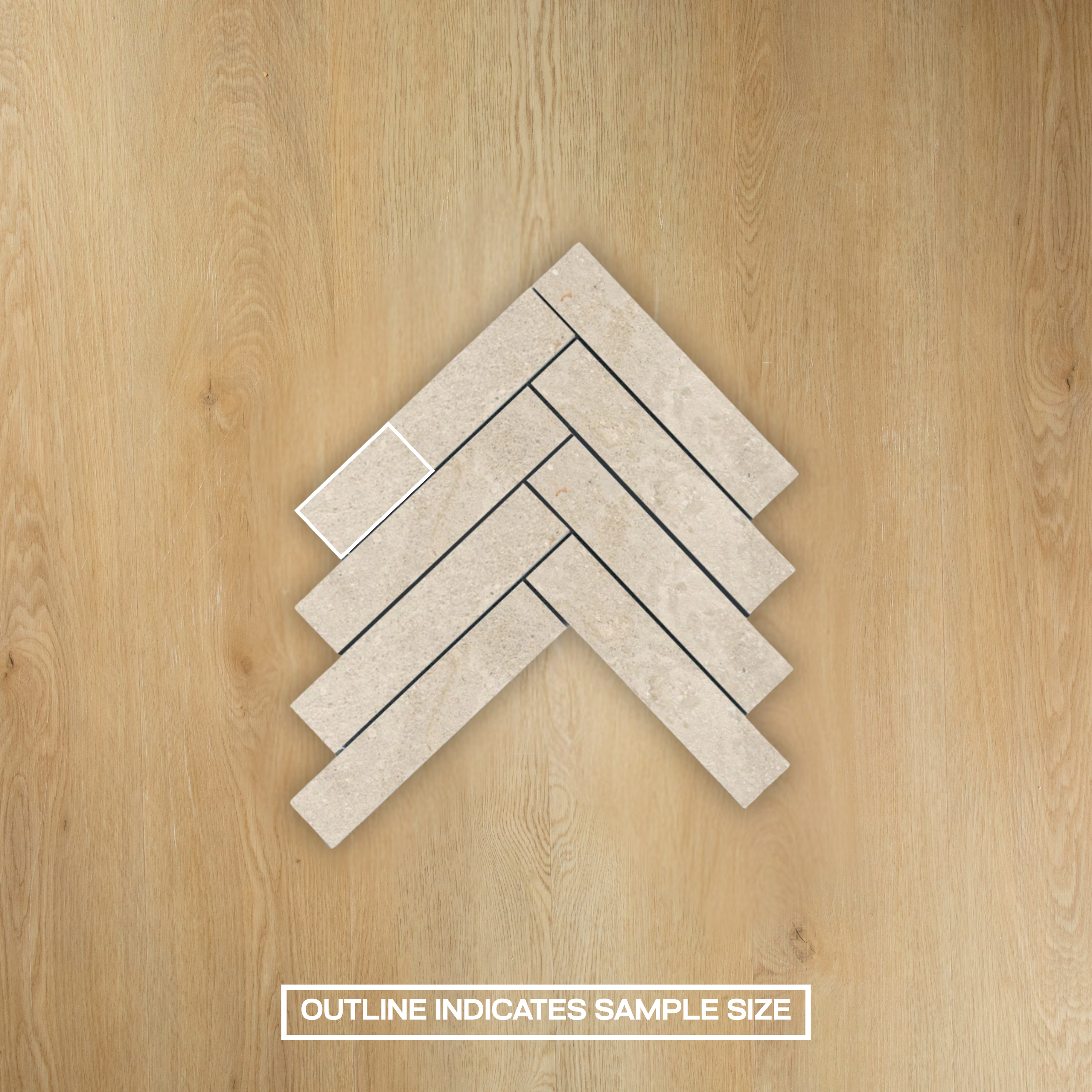 Provence Nature Herringbone Mosaic