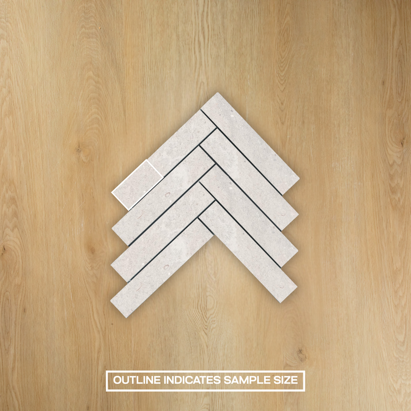 Provence Pearl Herringbone Mosaic