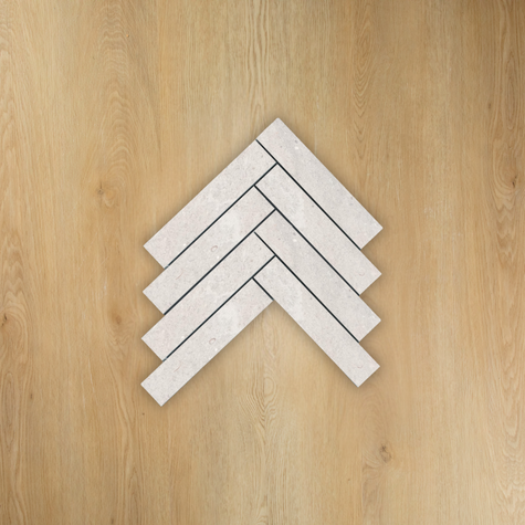 Provence Pearl Herringbone Mosaic