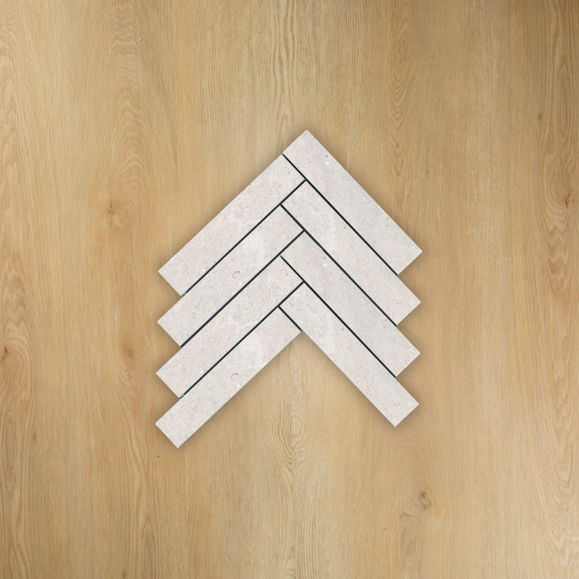 Provence Pearl Herringbone Mosaic