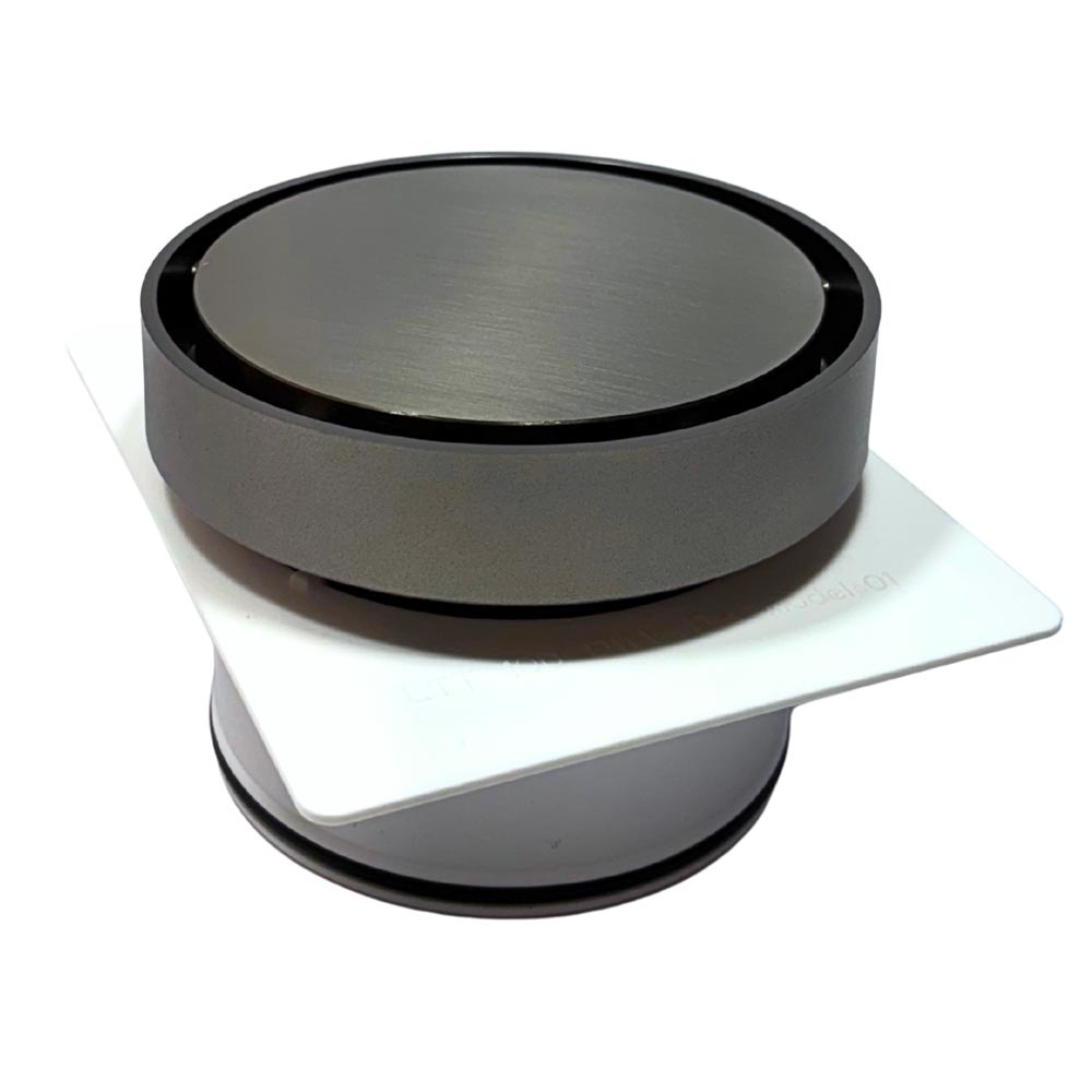 Tile Insert Round Gun Metal Floor Drain 120 x 50mm