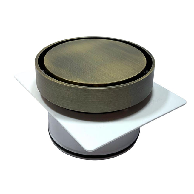 Tile Insert Round Antique Brass Floor Drain 120 x 80mm