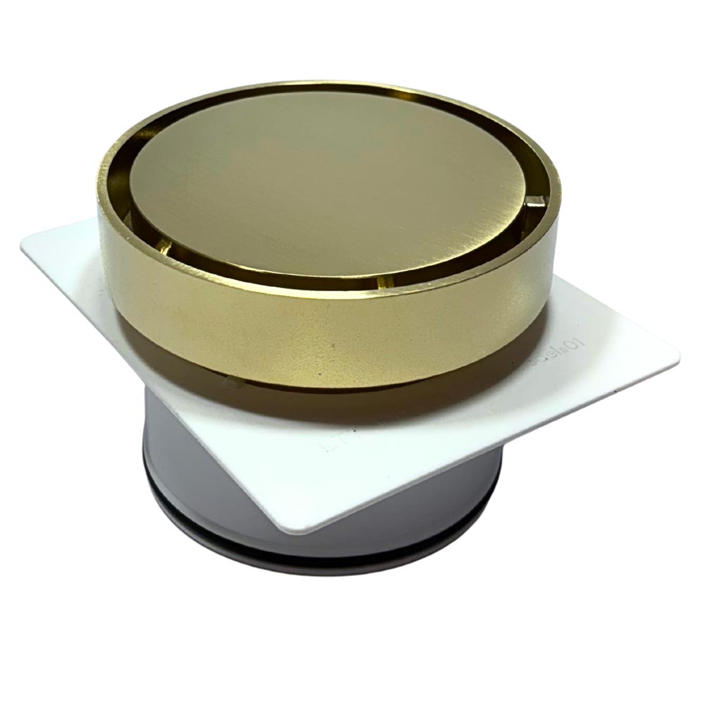 Tile Insert Round Gold Floor Drain 120 x 50mm