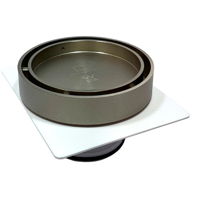 Tile Insert Round Satin Nickel Floor Drain 120 x 80mm
