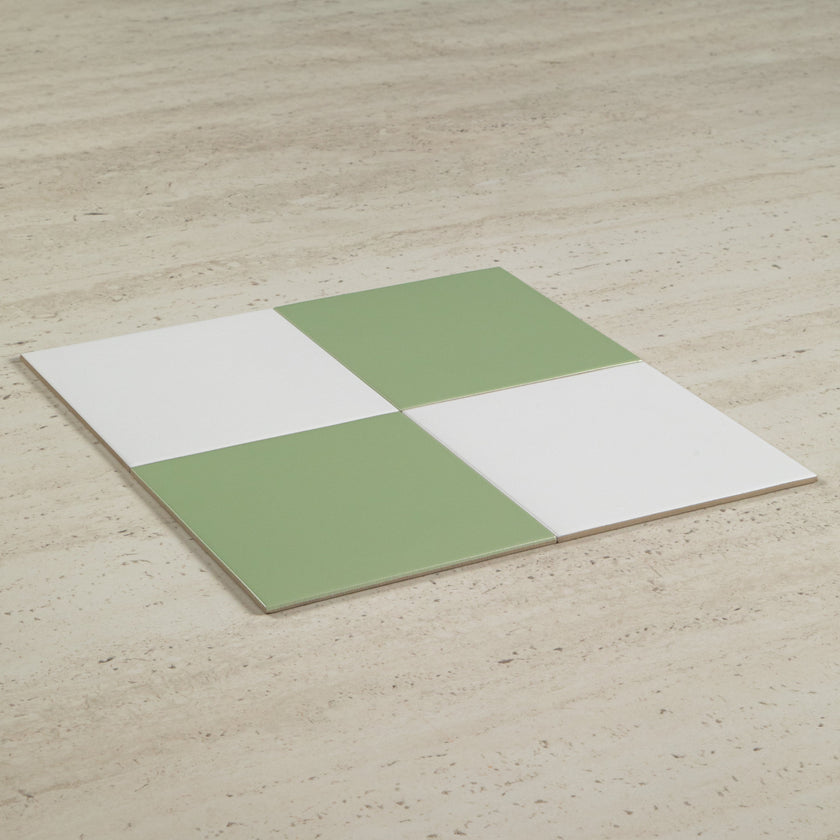 Antique White & Soap Green Mix