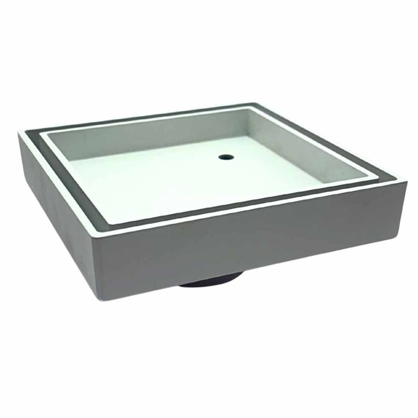 Tile Insert Drain White With Puddle Flange 50mm