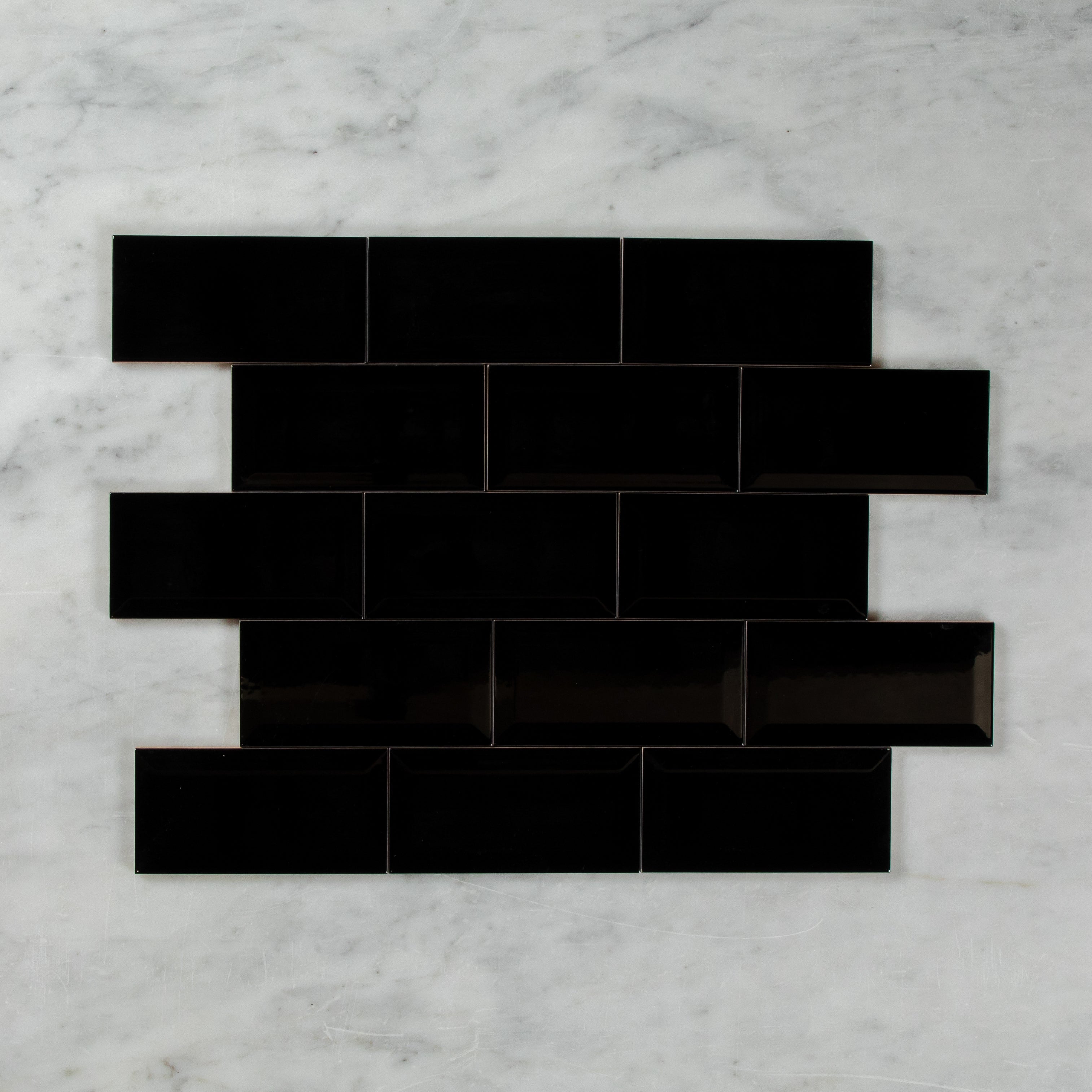 Black Gloss Subway Bevelled