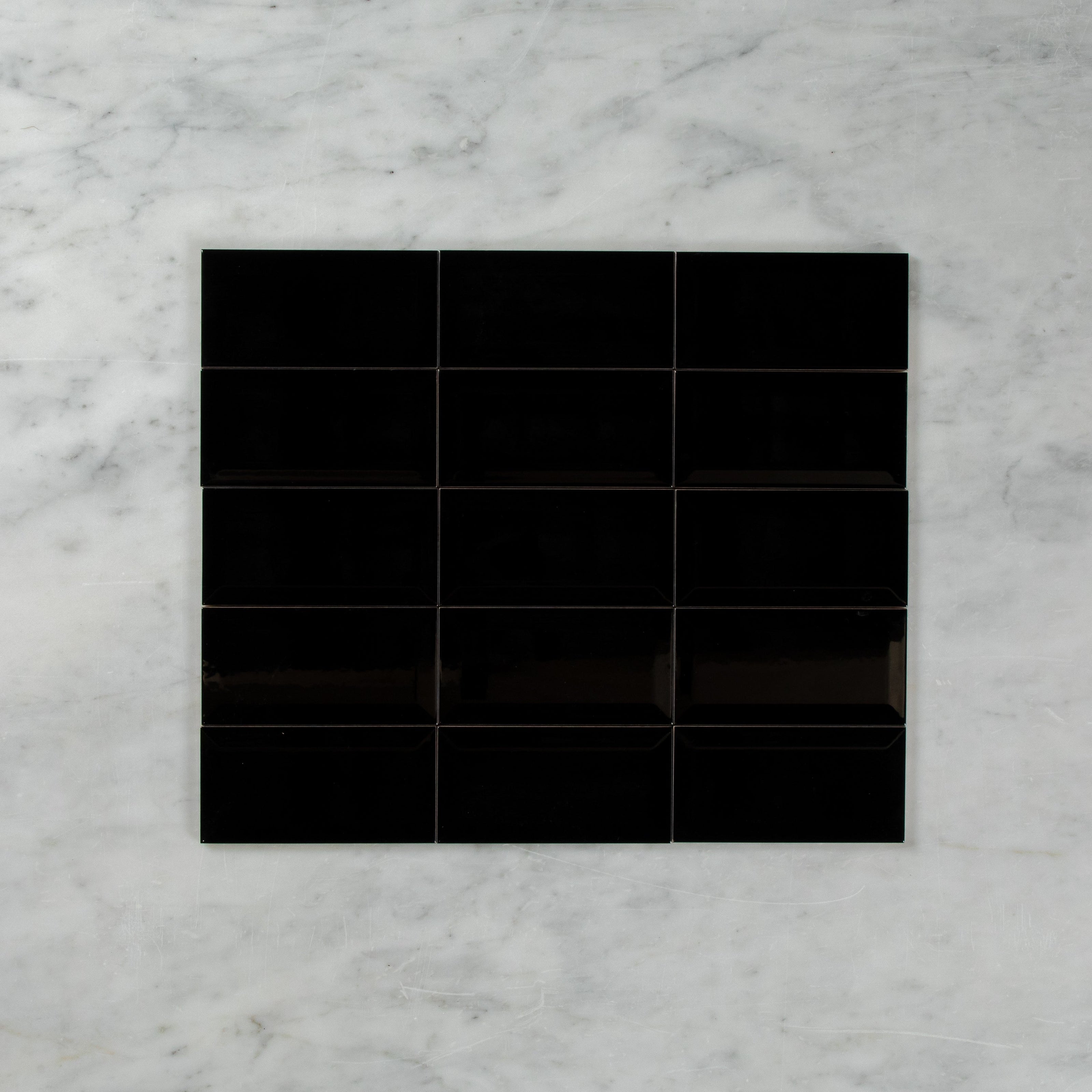 Black Gloss Subway Bevelled