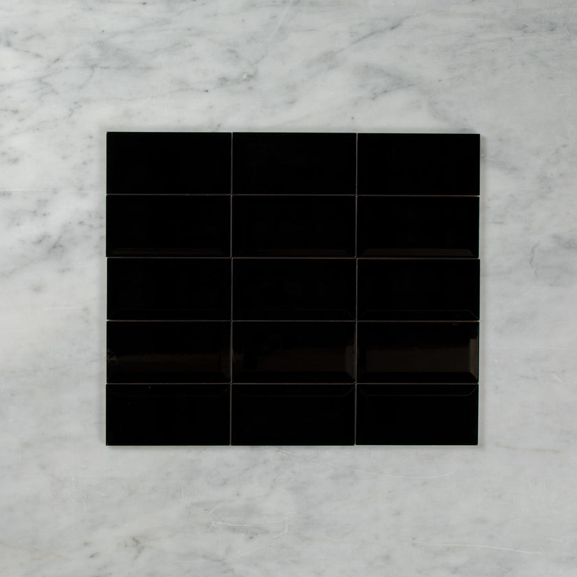 Black Gloss Subway Bevelled