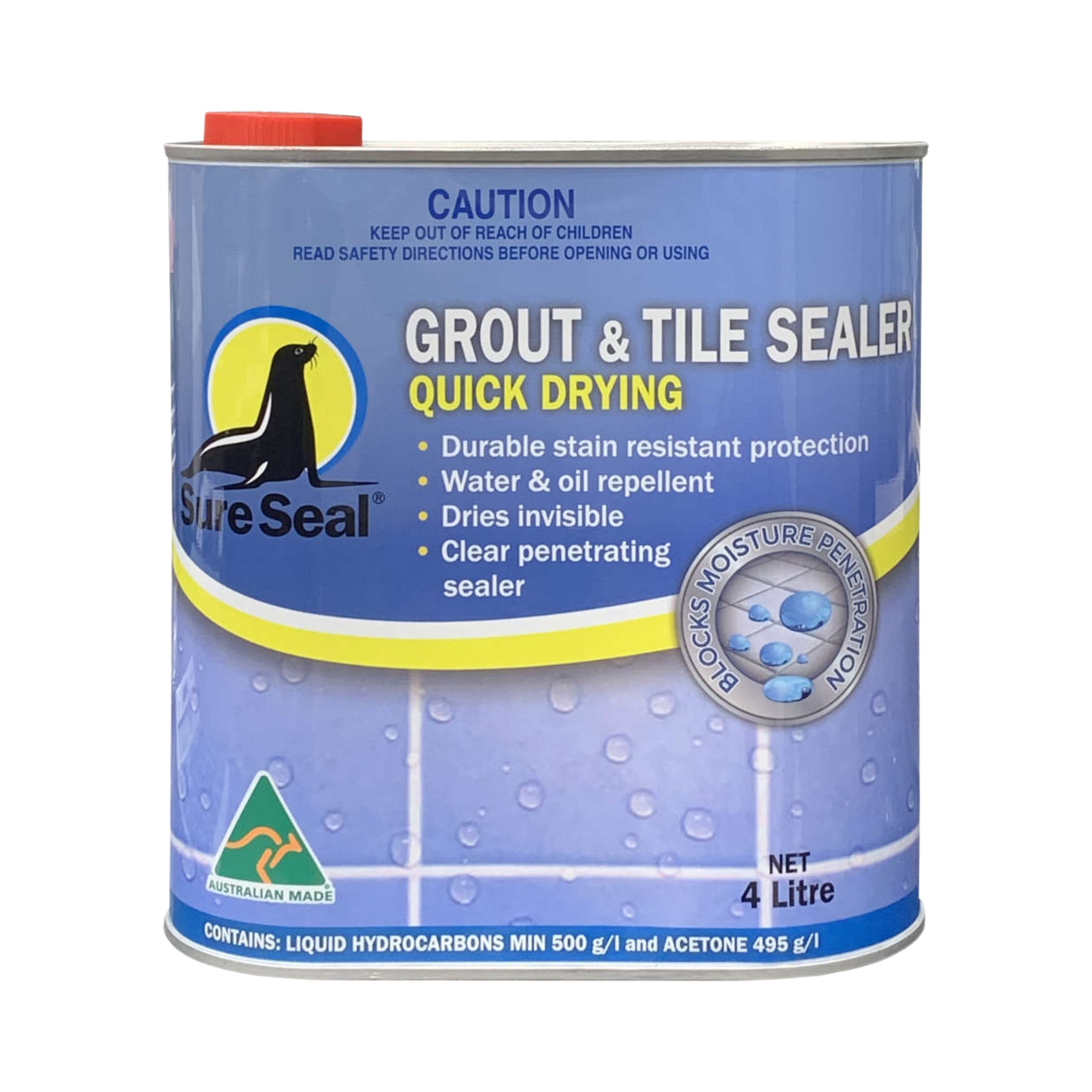 Sure Seal Grout Tile & Stone Sealer Impregnator Quick Drying 4 Litre
