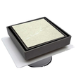 Tile Insert Drain Gun Metal With Puddle Flange 80mm