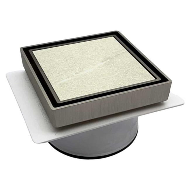 Tile Insert Drain Nickel With Puddle Flange 100mm
