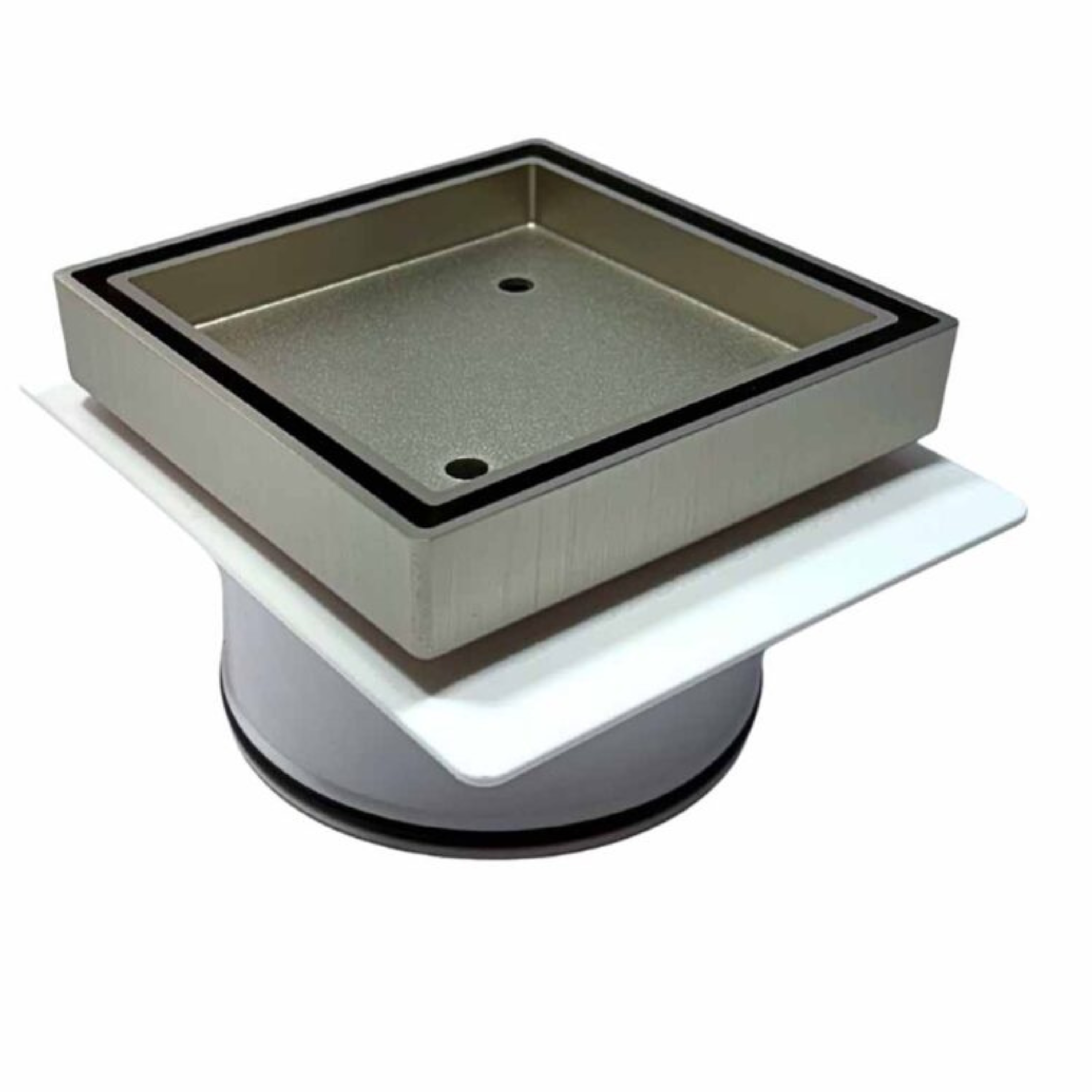 Tile Insert Drain Nickel With Puddle Flange 50mm