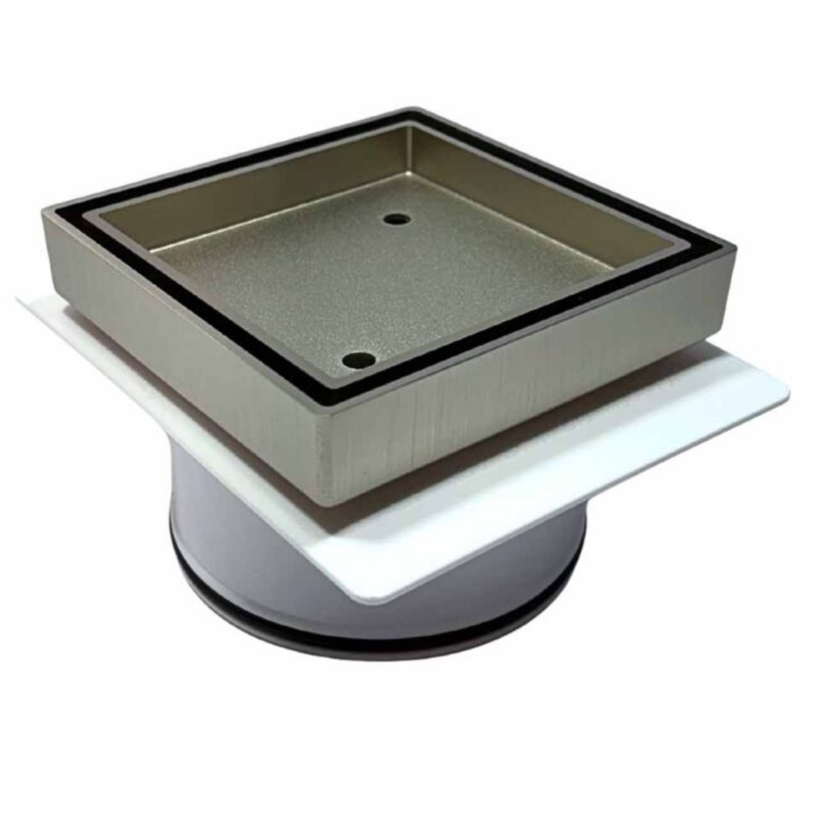 Tile Insert Drain Nickel With Puddle Flange 50mm