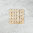 Travertine Cross Cut Cream + Mini Arch Mosaic Travertine