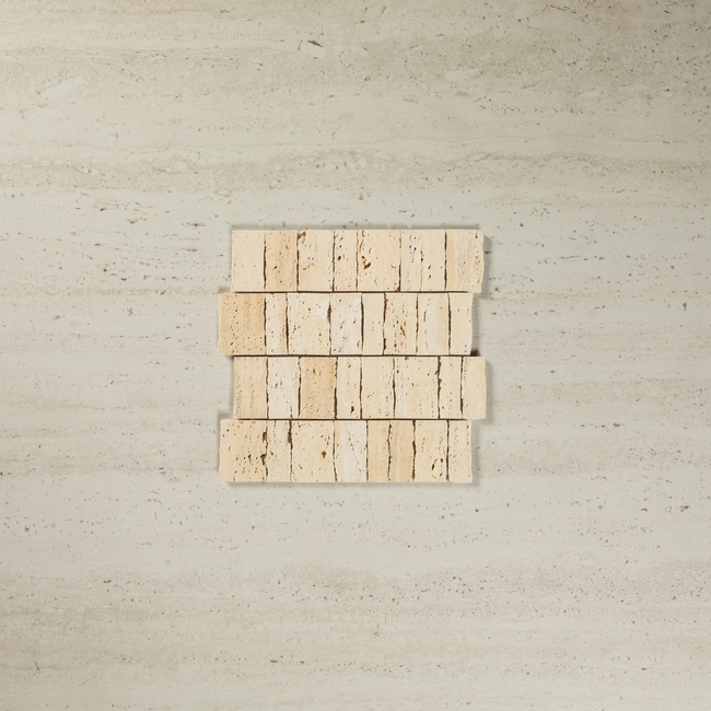 Travertine Ashlar Mosaic Beige