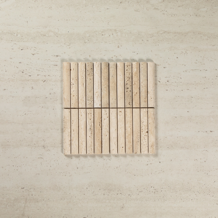 Travertine Beige Marble Flute Mosaic