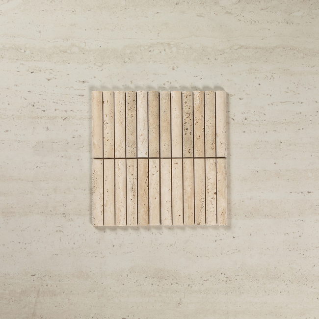 Travertine Beige Marble Flute Mosaic