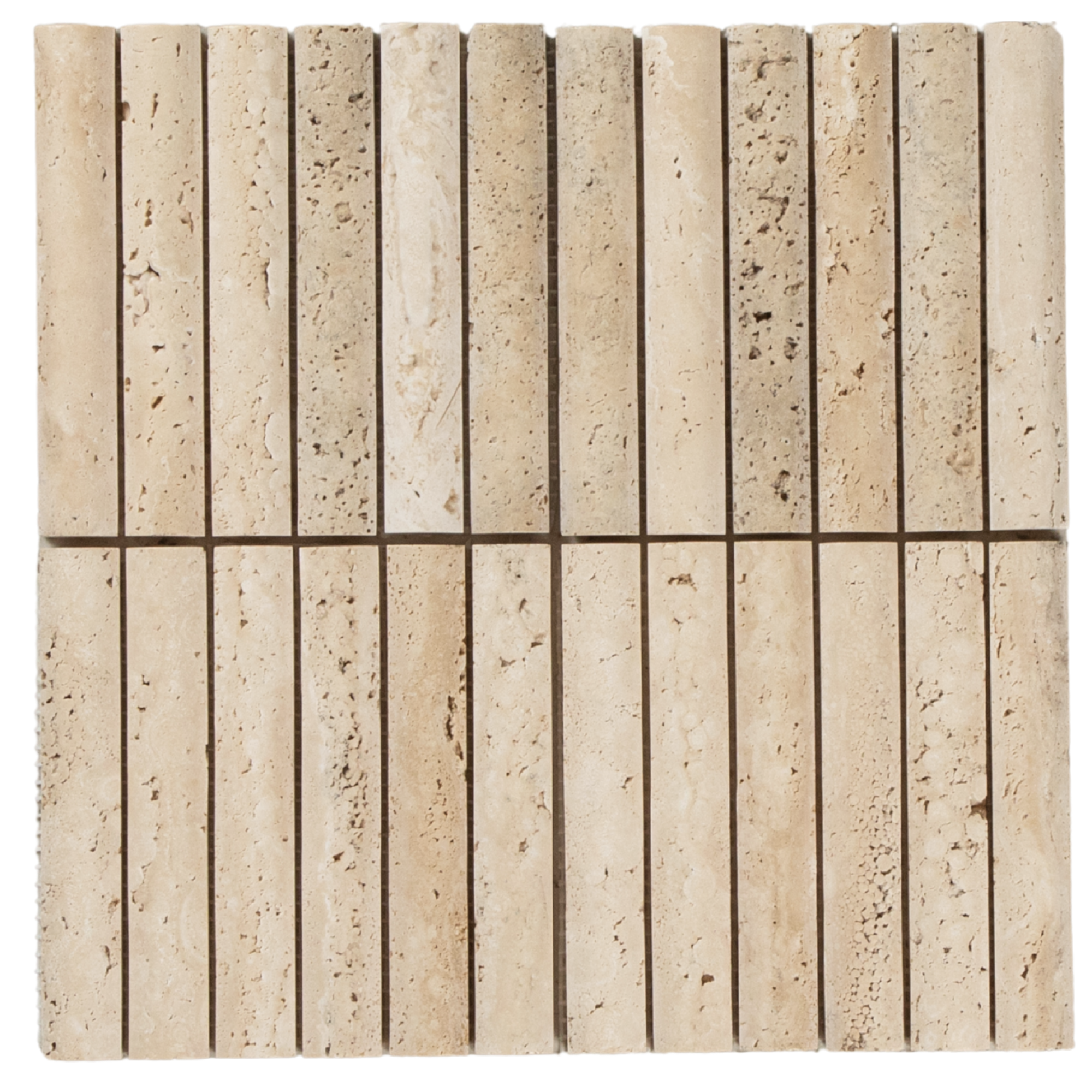 Travertine Beige Marble Flute Mosaic