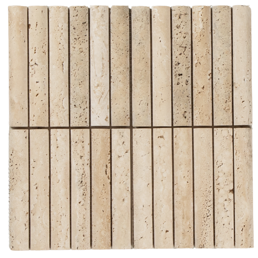 Travertine Beige Marble Flute Mosaic