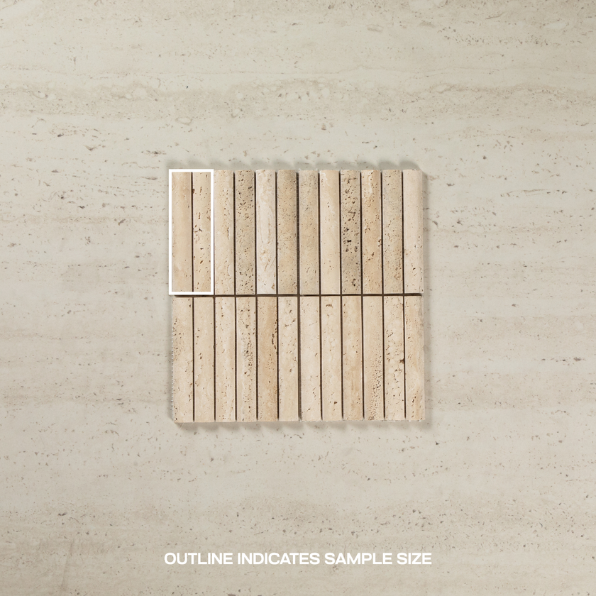 Travertine Beige Marble Flute Mosaic