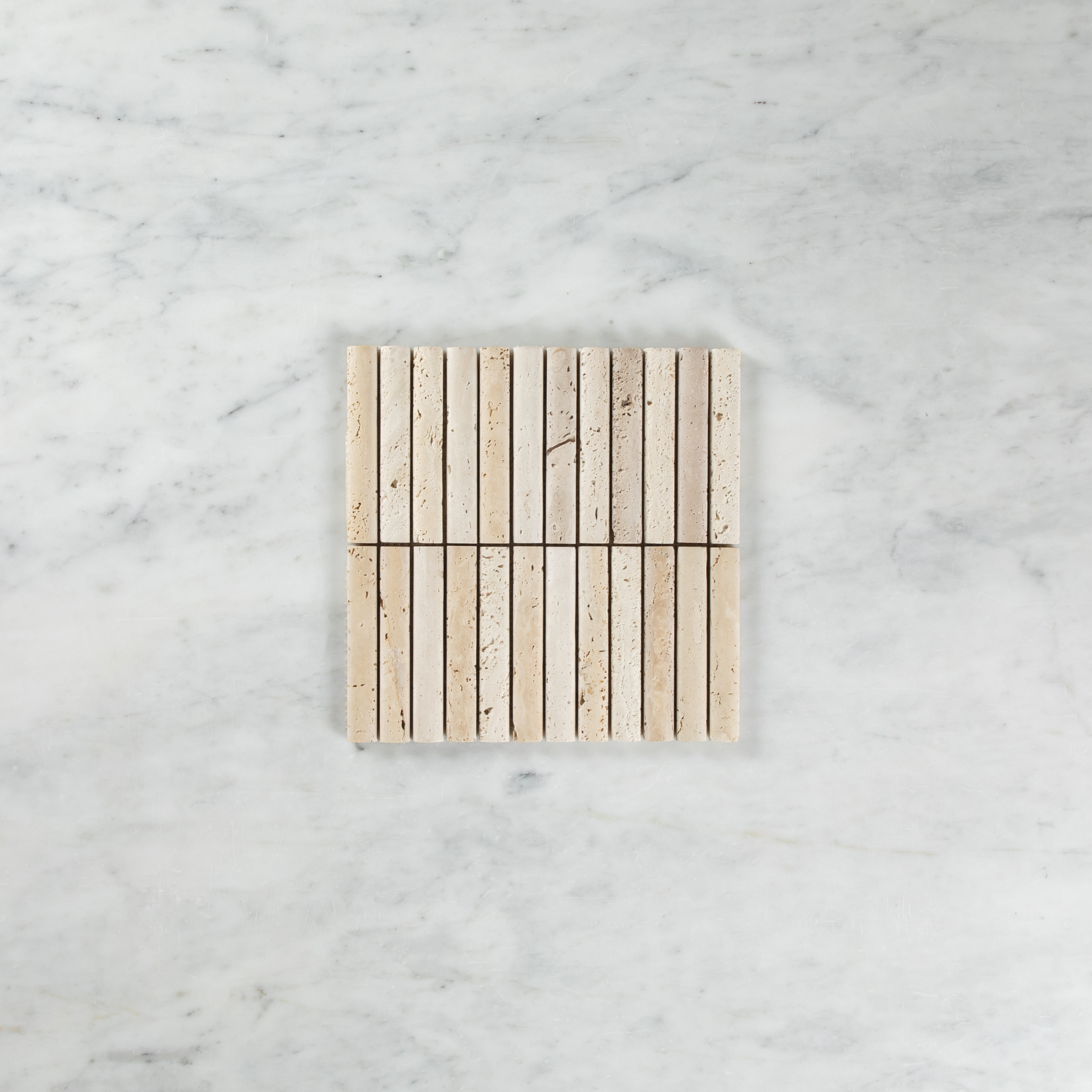 Travertine Beige Marble Flute Mosaic