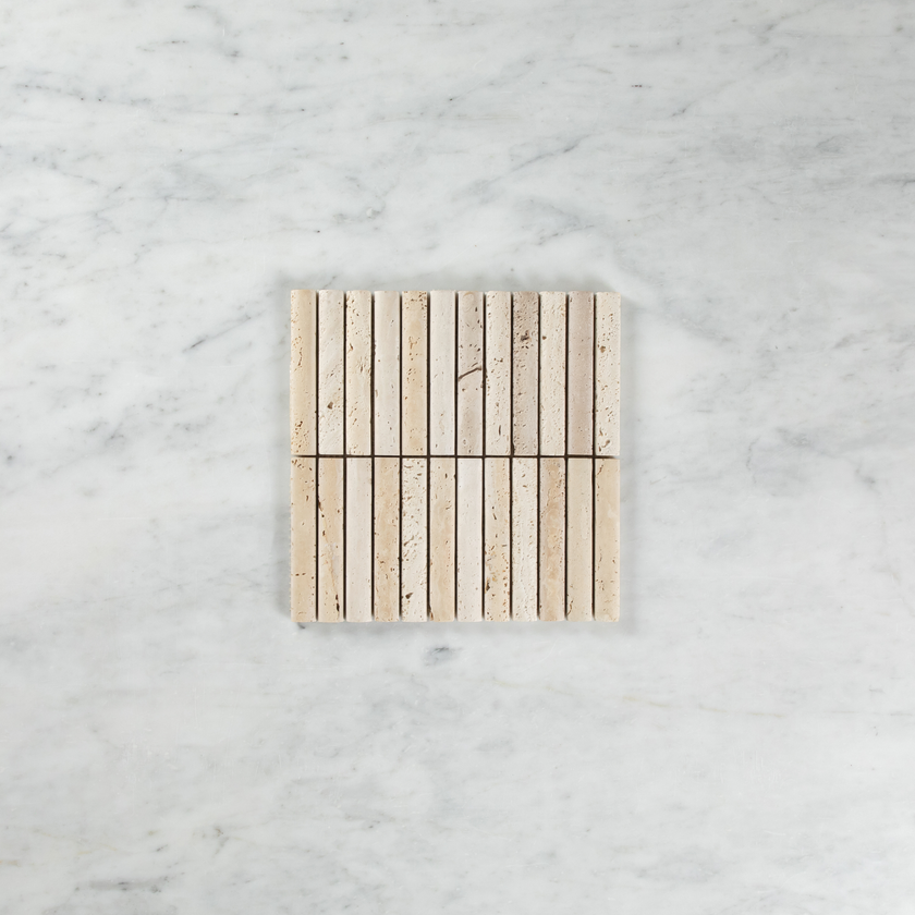 Travertine Beige Marble Flute Mosaic