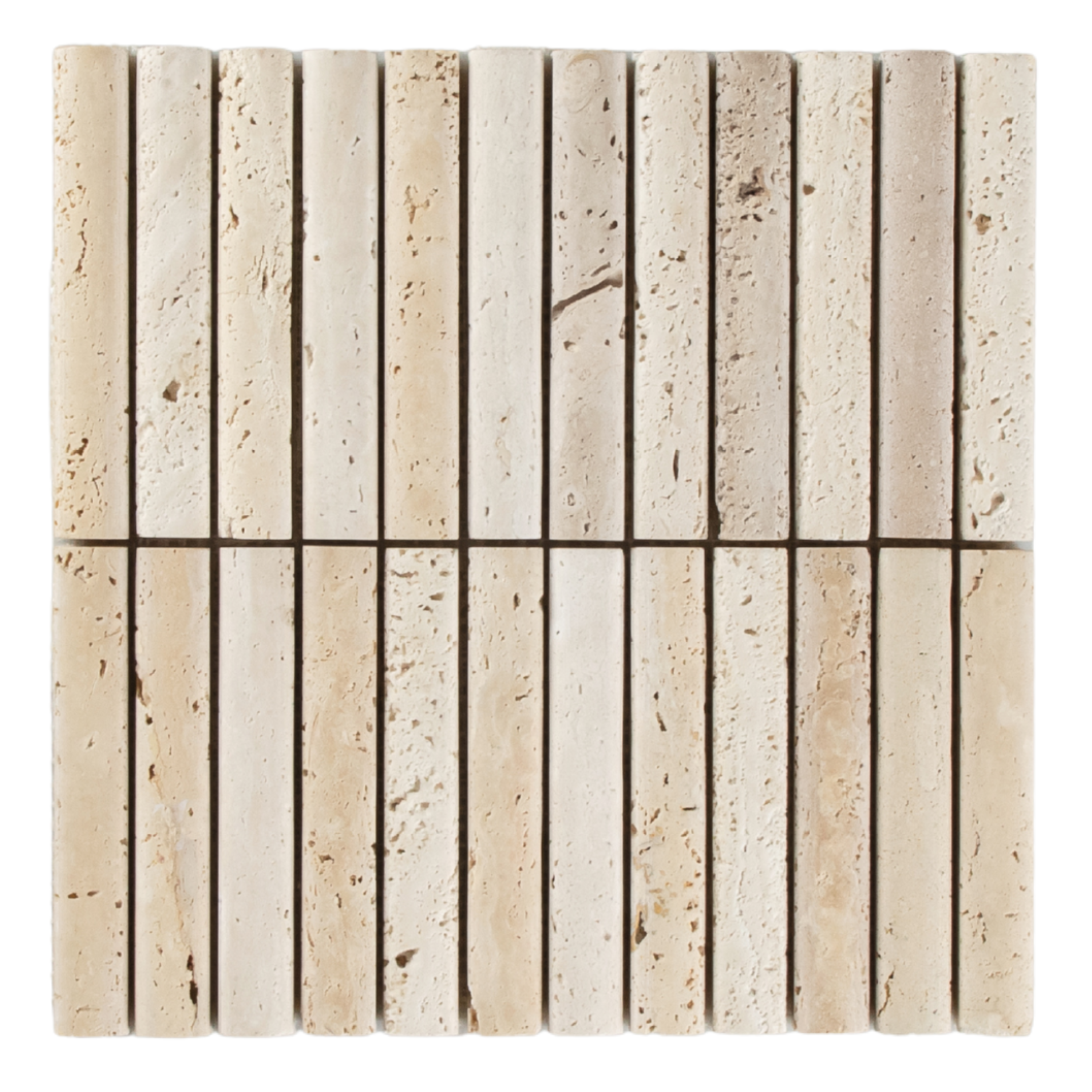 Travertine Beige Marble Flute Mosaic