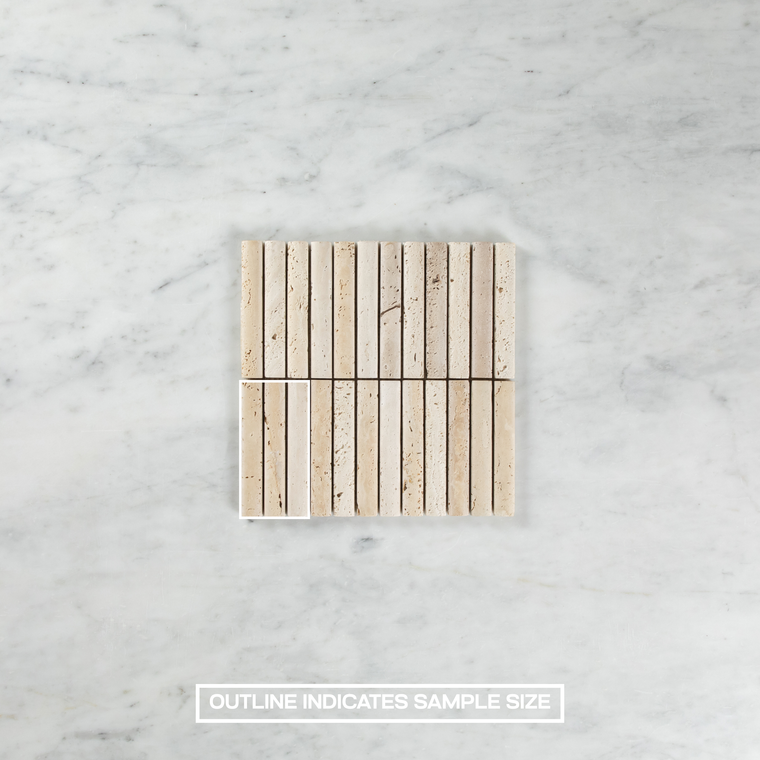 Travertine Beige Marble Flute Mosaic