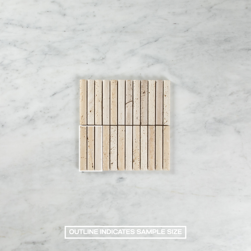 Travertine Beige Marble Flute Mosaic