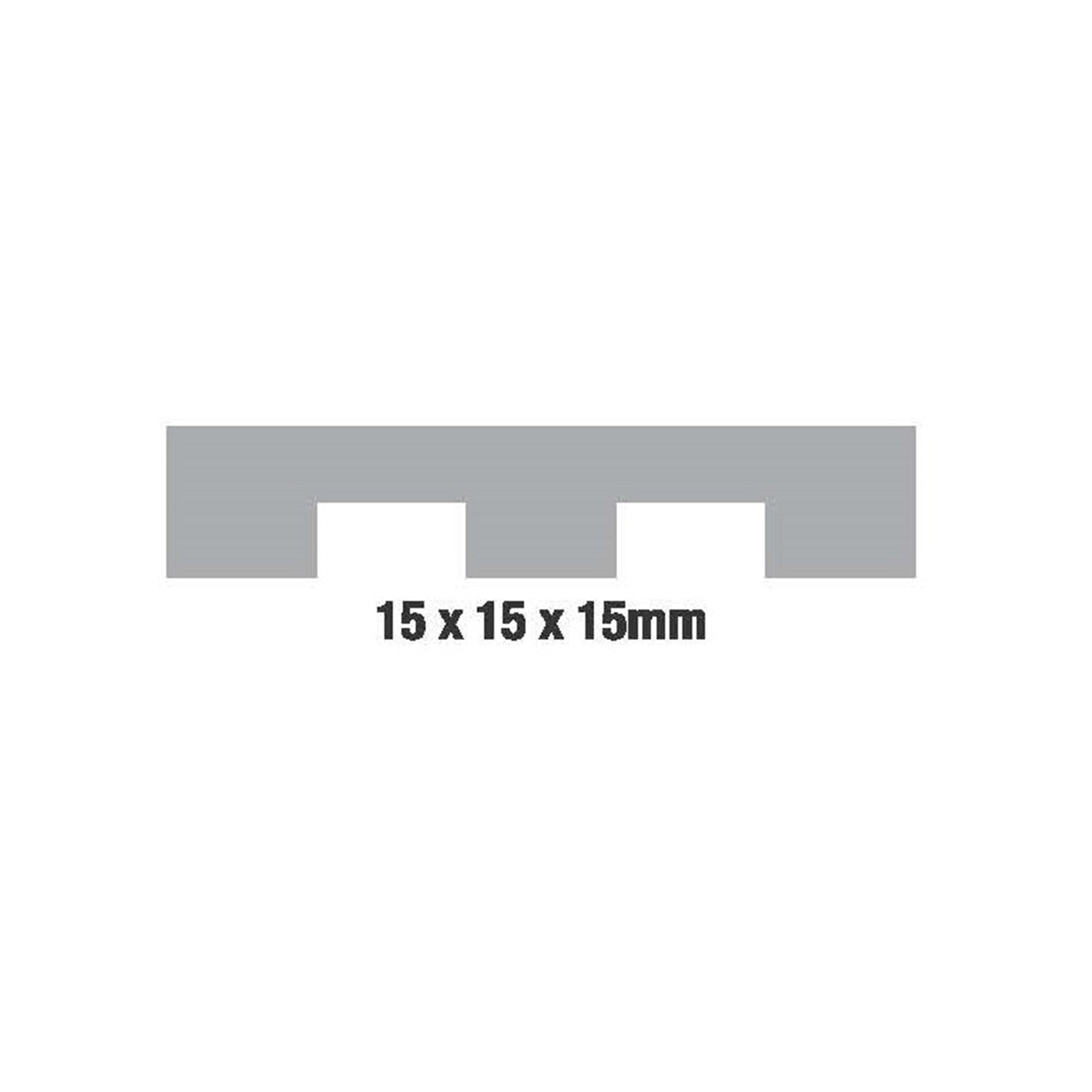 Adhesive Notched Trowel 15mm with Rubber Handle