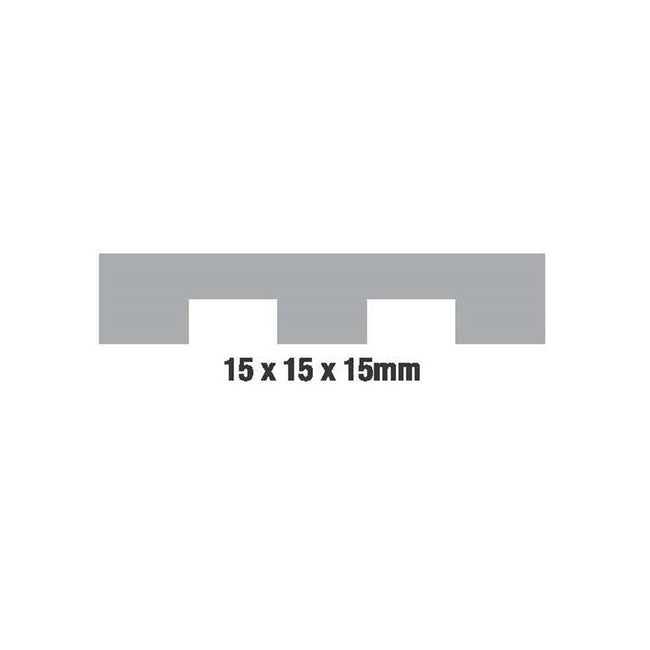 Adhesive Notched Trowel 15mm with Rubber Handle