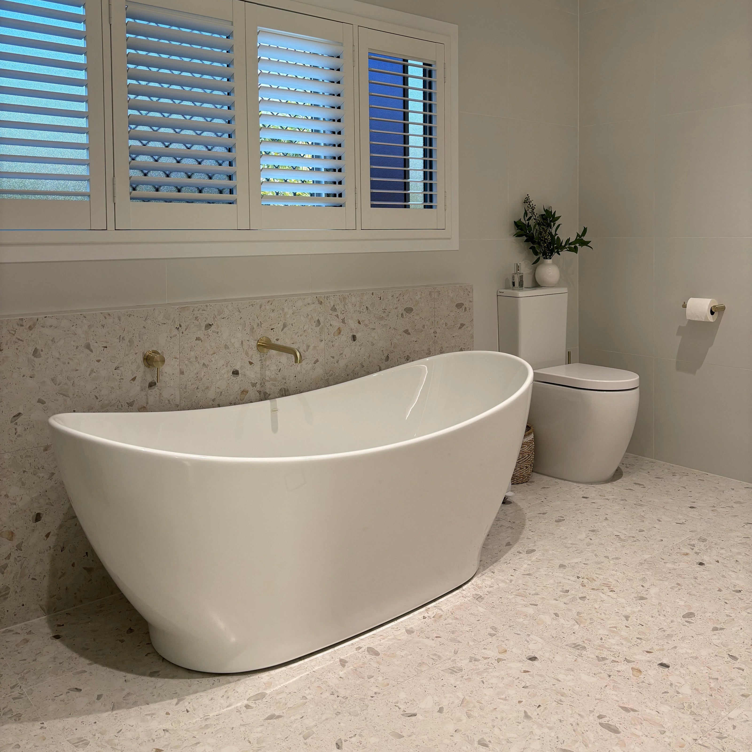 Antique Terrazzo Stone Marshmallow Matte Shine