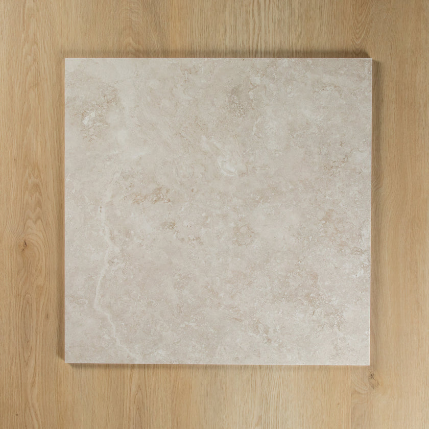 Terra Di Travertine Light + Haven White Subway