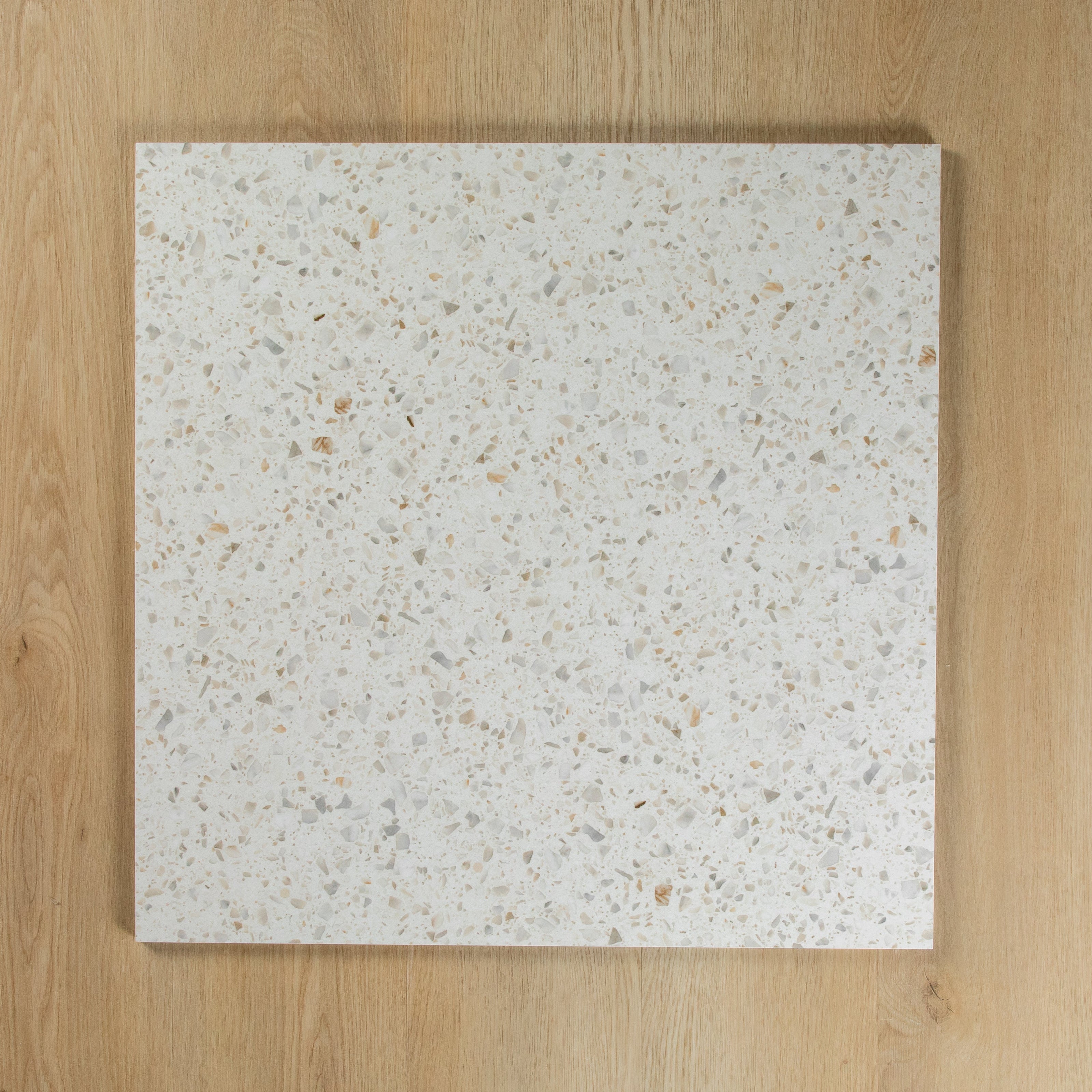 Terrazzo Carving Warm White Matte